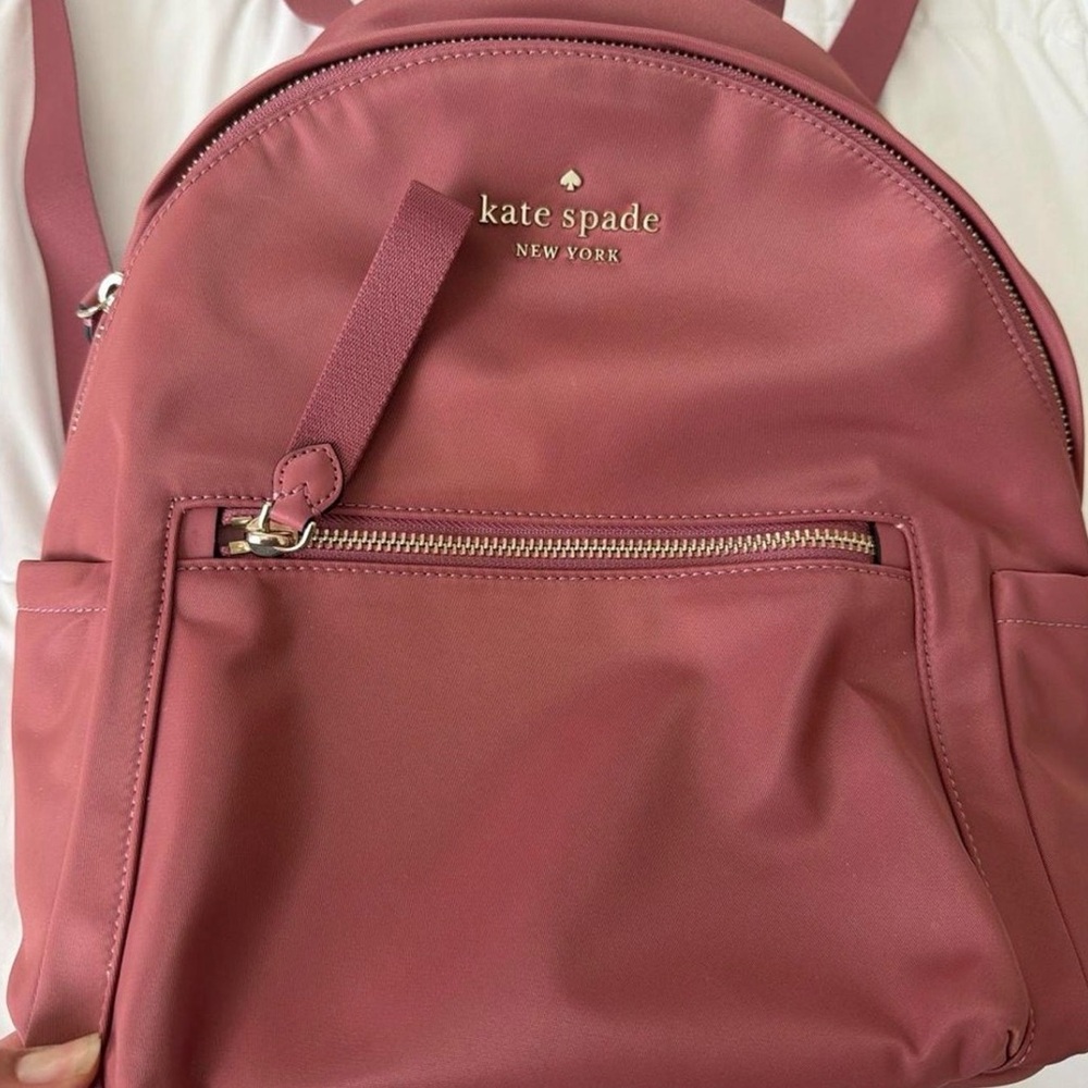 kate spade Dusty Rose Nylon Backpack with Gold Hardware